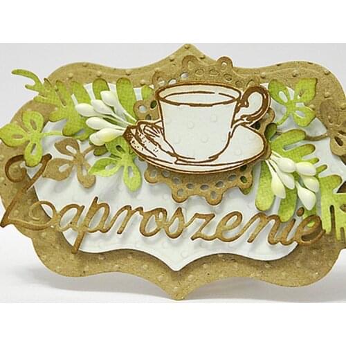 Zaproszenie Polish Letter Metal Cutting Die Scrapbooking Template Paper Card Album Making Embossing Stencil Handmade Decoration