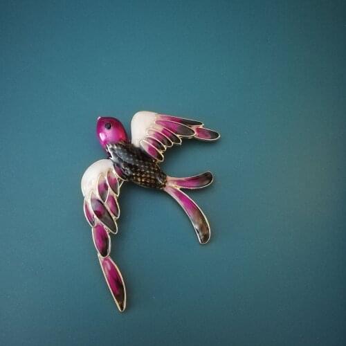 And American temperament lovely animal Brooch escape Lonely Planet swallow enamel female Brooch silk scarf buckle pin