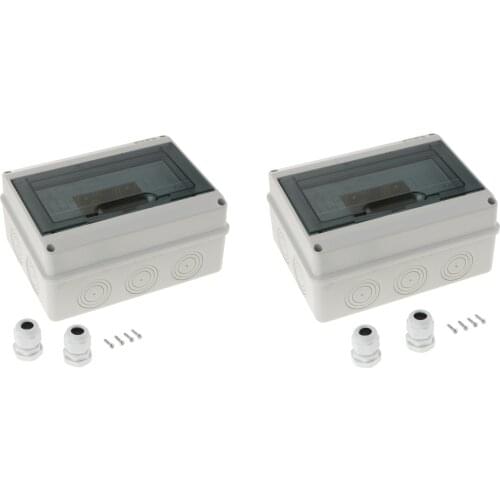 2x Boîte De Distribution En Plastique à 8 Voies Boîte De Commutation