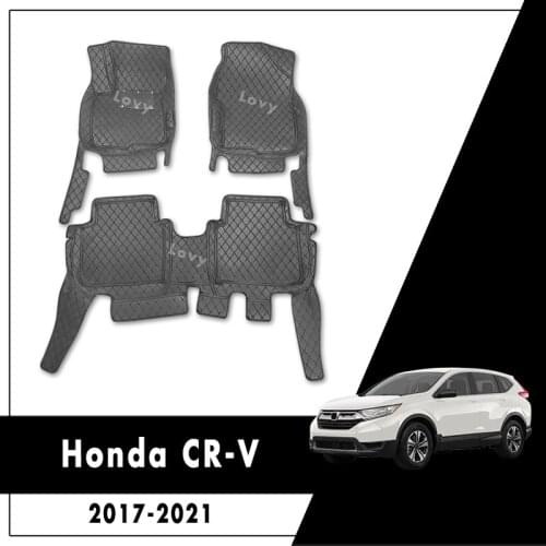 Car Floor Mats For Honda CR-V CRV RW 5th Gen 2021 2020 2019 2018 2017 Interior Accessories Leather Rugs Dash Waterproof Carpets