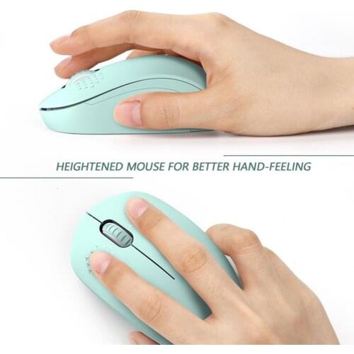 I210 Mute 2.4GHz 1600DPI Wireless Portable Ergonomic Noiseless Mouse for Desktop Computer Laptops