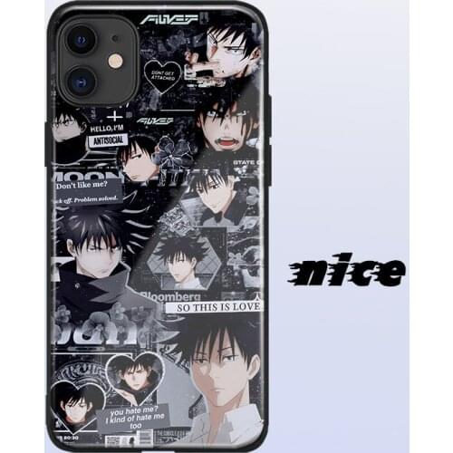 Fushiguro Megumi Jujutsu Kaisen Glass Soft Silicone Phone Case FOR IPhone SE 6s 7 8 Plus X XR XS 11 12 Mini Pro Max Cover Shell