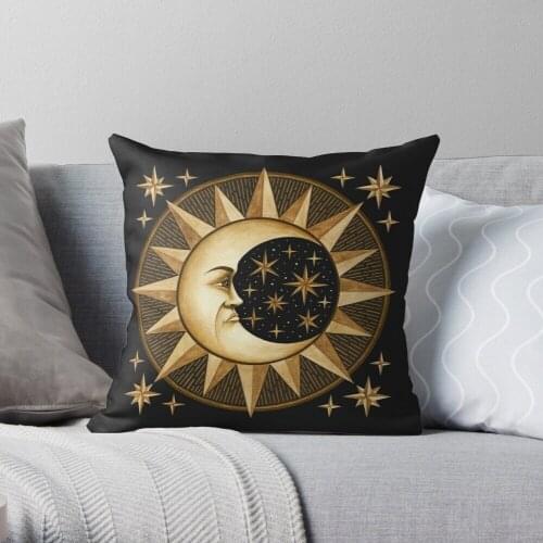 Ancient Moon Throw Pillow Cushion Cover Polyester throw pillows case on sofa home living room car seat decor 45x45cm