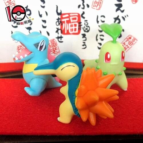 TAKARA TOMY Pokemon Cyndaquil Totodile Chikorita Limited Rare Action Figure Model Toys