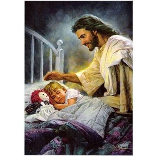 Jesus and Children Canvas Oil Painting for Home Wall Art Decoration,Canvas Pictures for Wall to Print Drop shipping