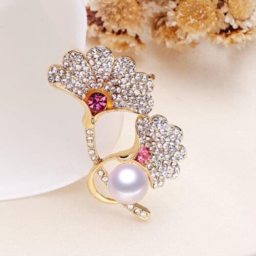 Beautiful Flower Brooch Pin Mountings Base Findings Accessories Jewelry Settings Parts for Pearls Jade Crystals Agate Coral