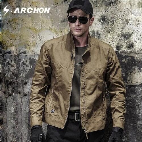 Autumn Mens Tactical Field Bomber Jacket, Military Clothes Special Forces Army Jackets, Fall Spring Casual Male Slim Pilot Coa