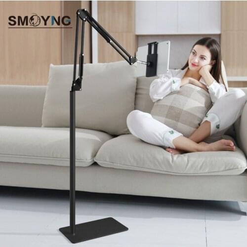 140CM Metal Flexible Tablet Phone Floor Stand Holder Multi-angle Adjustment Support For iPone iPad Pro 12.9 Lounger Bed Mount