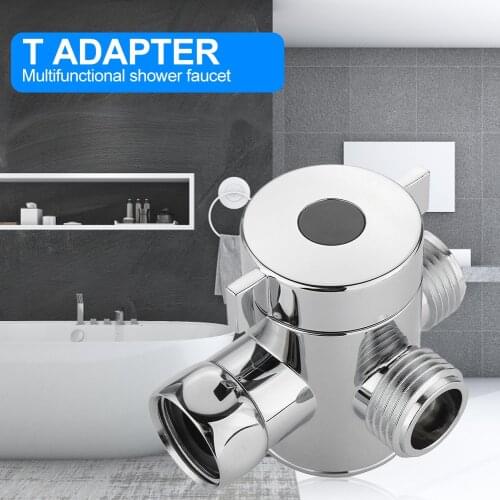Multi-function Shower Head Diverter Valve 3 Way Tee Connector Shower Adapter Adjustable Arm for Toilet Bathroom Shower