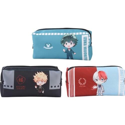 My Boku No Hero Academia Deku Bakugou Katsuki Todoroki Shoto Cosplay Pen Pencil Case Student School Stationery Bag Gift