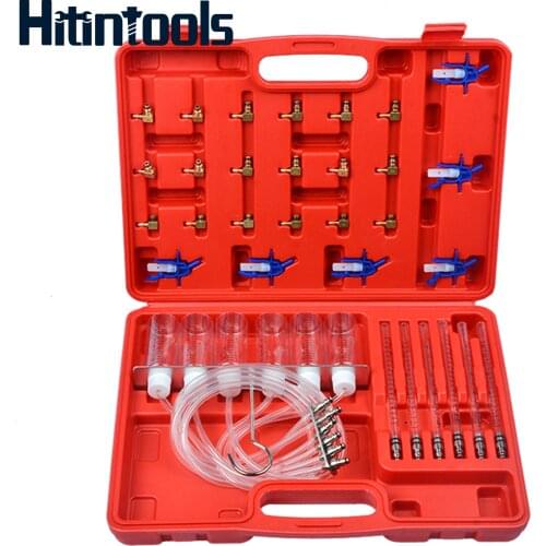 Diesel Injector Fuel Flow Test Garage Tool Common Rail Adapter Fuel Tester Set New