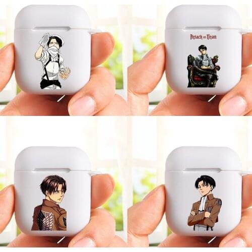 Japan Anime ATTACK ON TITAN Cute Funda Protective Headset Cover for Apple Airpods 1/2 Bluetooth Earphone Case Headphone Coque