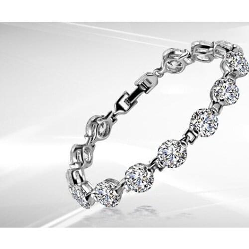 Genuine S925 Hand Chain For Women 925 Sterling Silver White Gold plated Top Quality Jewelry