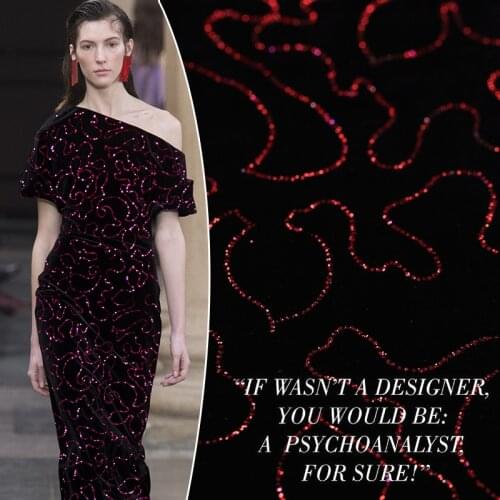 Silk Burnt-out Velvet Fabric Rayon Mulberry Silk Autumn Bronzing Soft Delicate Breathable Comfortable Dress Long Skirt Skirt