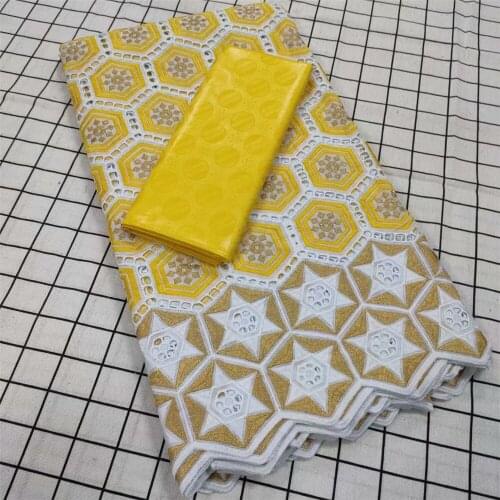 SJ Lace Swiss lace embroidery lace fabric african lace material 2.5yard +basin riche femme bazin riche fabric bazin brode T1-94