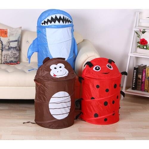 Foldable Dirty Clothes Basket Dirty Clothes Cartoon Multifunctional Laundry Basket Large Capacity Household Receive A Basket