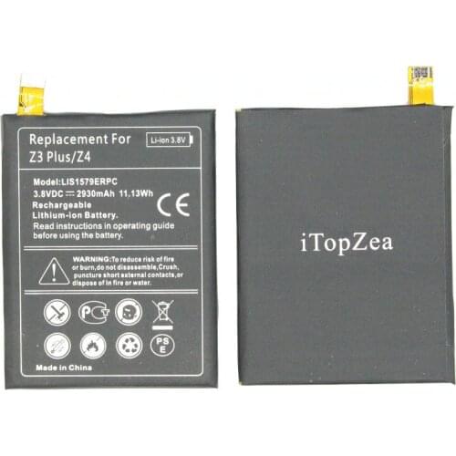 ITopZea 1x 2930mAh LIS1579ERPC Replacement Battery For C5 Ultra / Dual E5506 E5553 E5533 E5563 Z3 Plus Z3+/Dual E6553 Z4 E6533