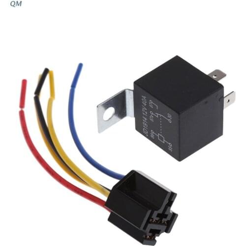Waterproof Car Relay DC 12V 40A 5Pin Automotive Fuse Relay Normally Open 13MF