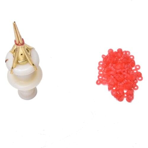 1 Set New Arrival Wholesale Baits Clip Portable Lures Bloodworm Clip Fishing Gear with 140 Bait Bands Copper Plastic