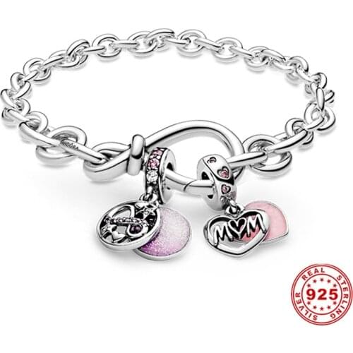 Me Series Charms Bracelet S925 Silver Color Eternal Symbol Bracelet Fit Original Elegant for Women Luxury Jewelry Gift