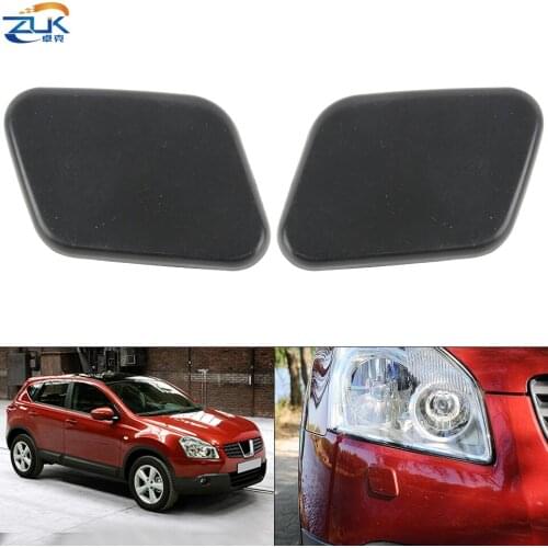 ZUK Left / Right Headlight Headlamp Washer Nozzle Cover Cap Housing Case For Nissan Qashqai 2007 2008 2009 2010-2015 Base Color