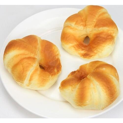 050 Simulated bread flat doughnut Simulated PU photographic props with fragrant taste 10.3cm