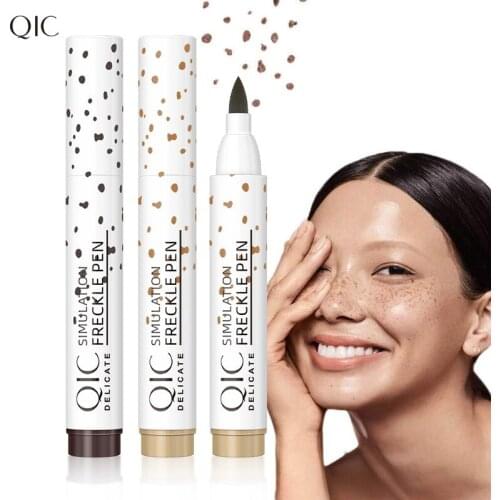 1PC Natural Lifelike Freckle Pen MakeupLong Lasting Waterproof Soft Brown Dot Spot Pen Makeup Tool Freckle Pen 2.5ml TSLM1
