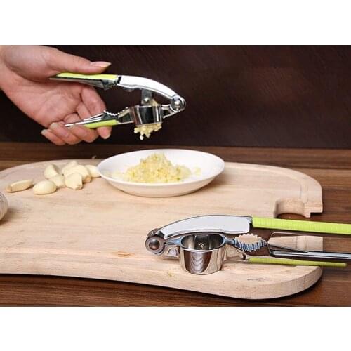 1PC Garlicpress Stainless Steel Gadget Ginger Garlic Presses for Kitchen Tool Nut Cracker Crusher Accessories EKX 133