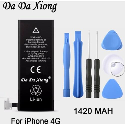 100% original Brand DaDaXiong 1420mAh Genuine Li-ion Mobile Phone Accessory Replacement Battery Pack for iPhone 4 4G