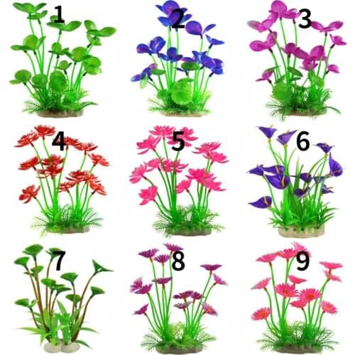 1PCS Artificial Plastic Water Plant Grass Aquarium Decorations Plants Fish Tank Grass Flower Ornament Decor Aquatic Accessories