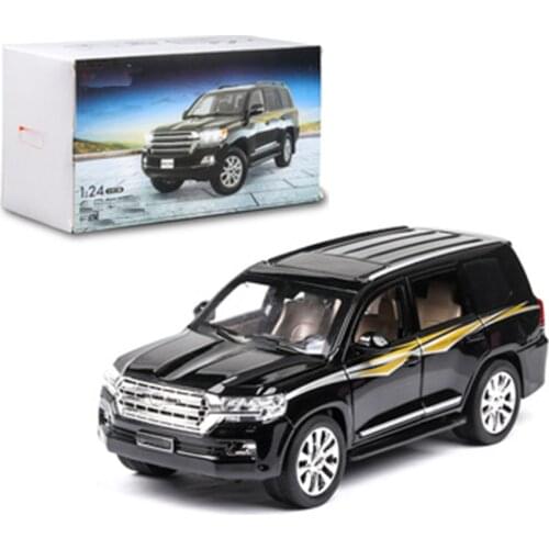 1:24 off-road toy car decoration collection boy and girl birthday gift alloy car model sound and light pull back car