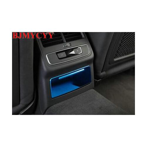 BJMYCYY Stainless steel decorative sequins for automobile rear exhaust smoke detector for Audi A4L 2017 2018