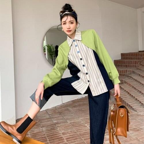 Женские рубашки в полоску FALLINGSTAR China At AliExpress