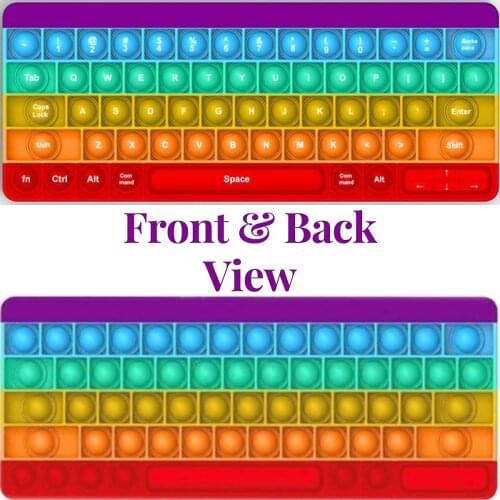 Big Size Push Pop Bubble Sensory Fidget Toys Giant Stress Relief Silicon Keyboard Shape Jumbo Push Pop Bubble Fidget toys