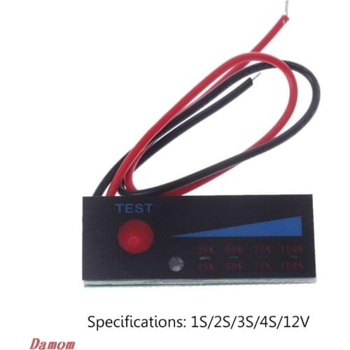 3.7V 2S 3S 4S 18650 Li-ion Lipo Lithium 12V Lead Acid Battery Level Indicator Tester LCD Display Meter Module Capacity Voltage