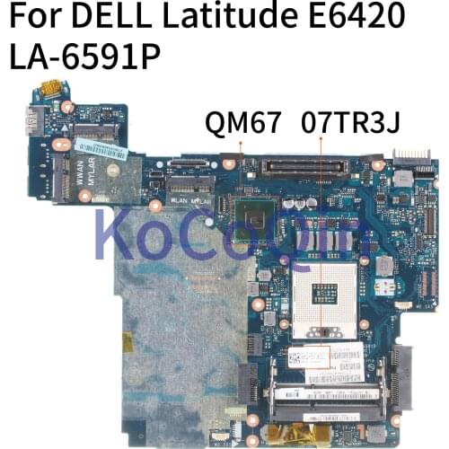 KoCoQin Laptop motherboard For DELL Latitude E6420 Mainboard CN-0R8MM9 0R8MM9 PAL50 LA-659BP QM67