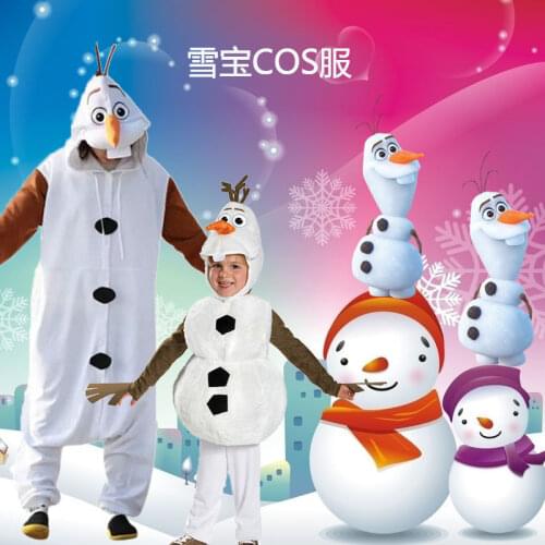 Frozen 2 Adult Children Olaf Costume Children Cosplay Costume Christmas Halloween New Year Dress Up Stage Performance Costume