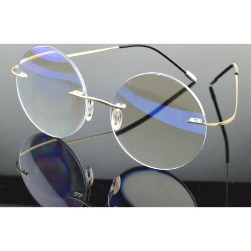 Round Reading Glasses Men Women Portable Rimless Ultra Light Frameless Coated Lenses With Box +0.75 +1 +1.5 +1.75 +2 +2.75 to +4