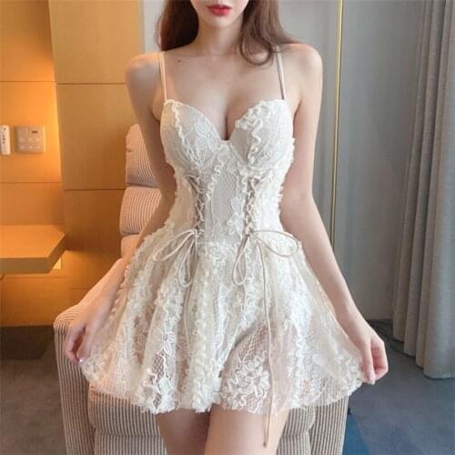 Swimwear Women Plus Size Rashguard Outputs Bath For Beach Bikini 2021 Miss Big Lace One Piece Pure Maiden Skirt Backless Sexy