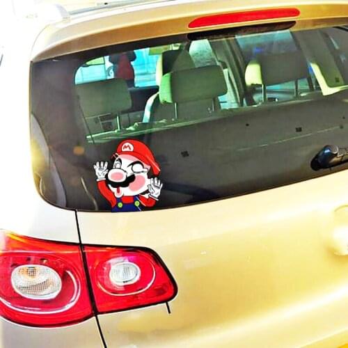 Etie Car Sticker Cartoon Funny Hit The Glass Decal Decoration for Toyota Proda Corolla 2014 Auris Camry Verso Hilux Tundra Honda