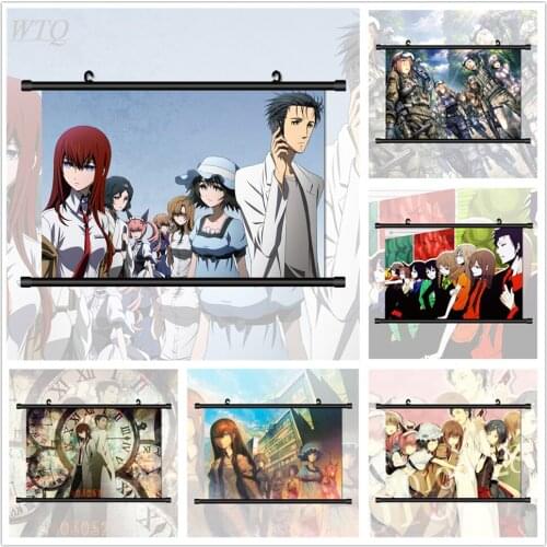 Steins;Gate Makise Kurisu Shiina Mayuri Okabe Rintarou Wall Posters Anime Posters Canvas Painting Wall Art Picture Home Decor