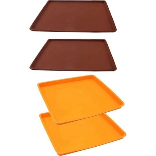 New 2 Pcs Swiss Roll Cake Mat Flexible Baking Tray Silicone Cookies Mold