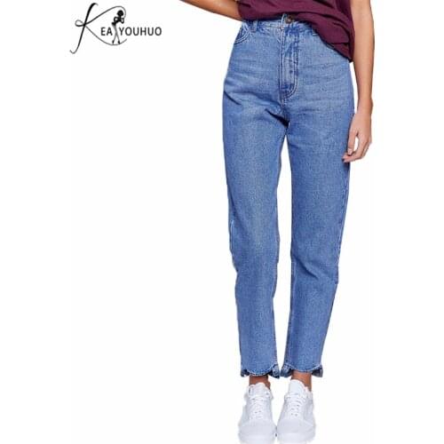 New 2020 Winter Fashion Washing Female High Waist Mom Jeans Large Size Boyfriend Jeans For Women Denim Pencil Skinny Jeans Women