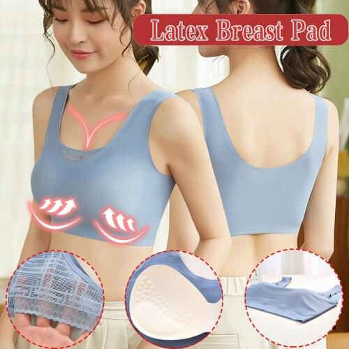 New Fashion Seamless Bra Women Push Up Lingerie Womens Seamless Latex Sports Bra Comfortable Breathable Base Top Underwear Vest