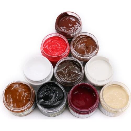 50ml/bottle Colorful Leather Repair Paste for Leather Shoe Car Seat Sofa Bags Scratch Restoration Leather Care Paint Shoe Cream