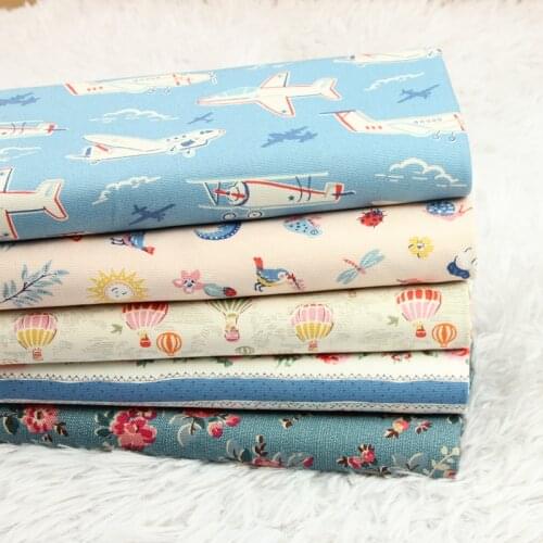Half Meter 100% Cotton Canvas Fabric With Cartoon Flower Print, Handmade DIY Bag Sofa Pillow Back Cushion Sewing Material CR-748
