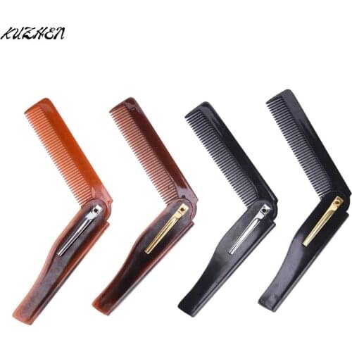 4 Colors 170 X 20 X 10mm Foldable Hair Comb Pocket Clip Hair Moustache Beard Comb Hair Styling Tool Hairdressing Comb