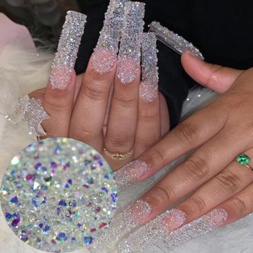 Crystal Nail Art Rhinestone Gold Silver Clear Color Flat Bottom Mixed Shape DIY Nail Art 3D Decoration Nail Acrylic Accessories