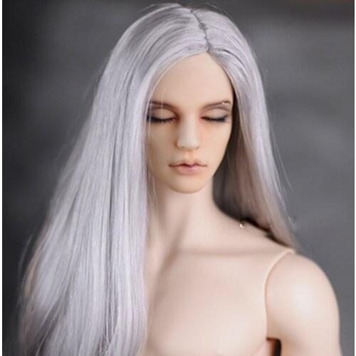 1/3 BJD Wig Super Doll Wig Fashion Sliver Grey Long Mohair Wig For BJD Doll Hair