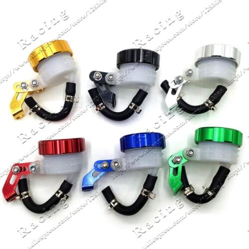Universal Billet CNC Rear Brake Clutch Tank Motorcycle Fluid Reservoir Oil Cup For KTM CRF KLX YZF Dirt Pit Bike Motocross